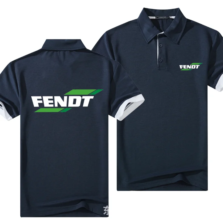 Camiseta de algodón de manga corta para hombre, Polo de marca, informal, transpirable, de Color sólido, para verano