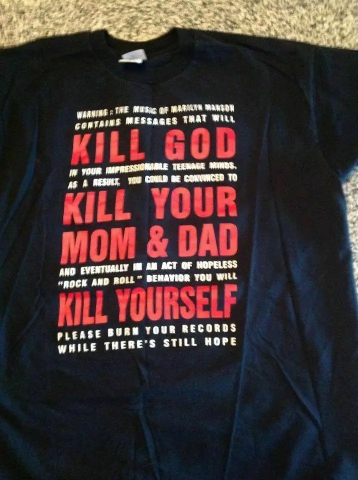 

Rare Marilyn Manson Black T Kill God Size Reprint All Size - T SHIRT! High Quality T-Shirt