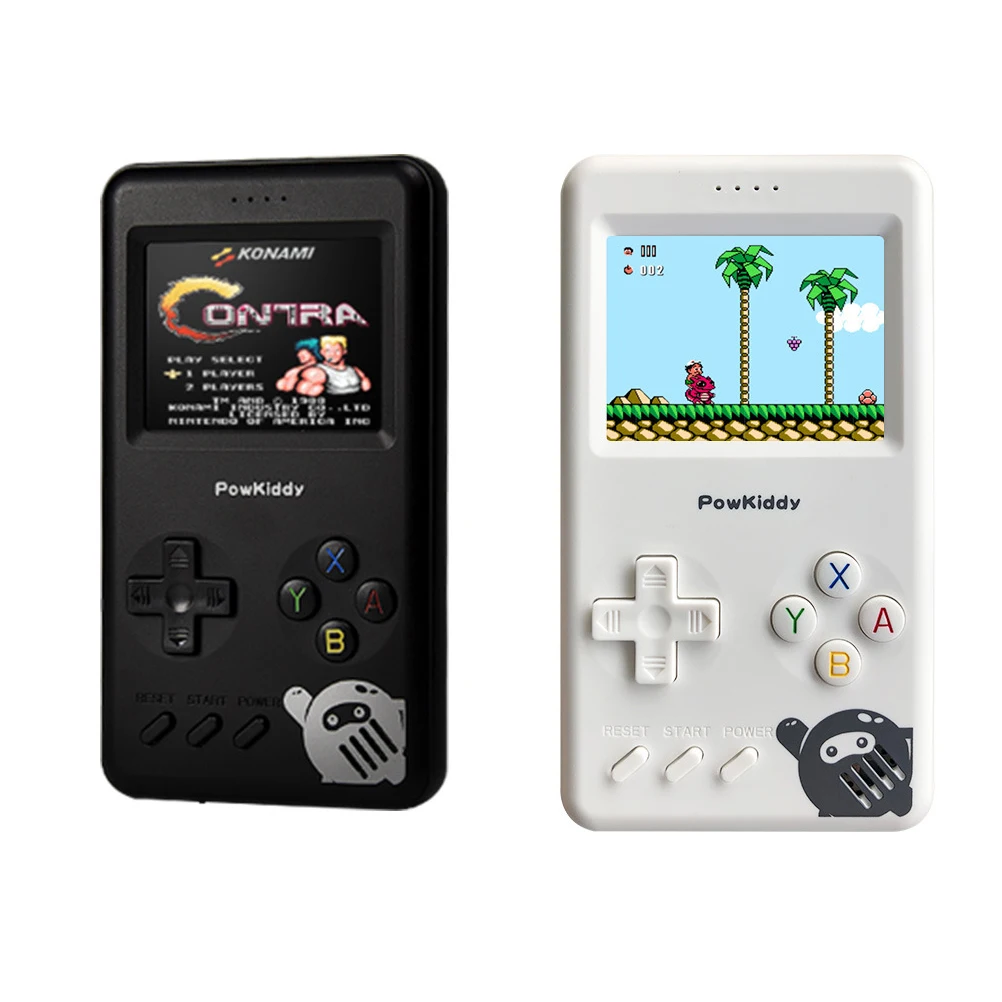 Powkiddy Pocket Game Console Mini Retro Handheld 10000Mah 8-Bit Nostalgic Fc Power Bank Built-In 500 Game Tv Video Players
