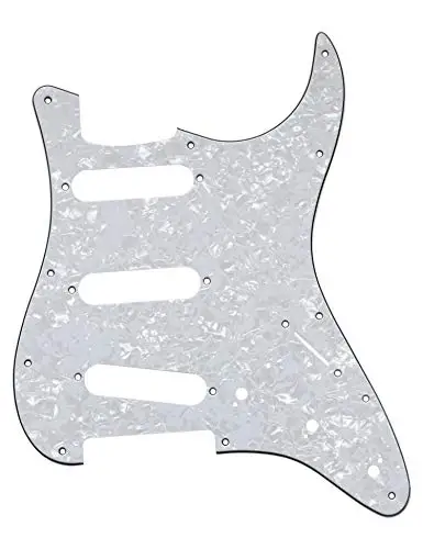 Слоновая кость Электрогитара Metallor Pickguard 3 слоя 11 отверстий 3S одна катушка совместима со стратом стиль современные запасные части для гитары - Цвет: Слоновая кость