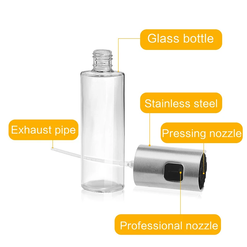 Kitchen Baking Oil Cook Oil Spray Empty Bottle Vinegar Bottle Dispenser Cooking Tool Salad BBQ Cooking Glass sprayer