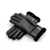 Brand Winter Women Real Sheep Fur Gloves Thicken Hand-made Black Warm Gloves Ladies Outdoor Gloves Waterproof Guantes Mittens ► Photo 2/6