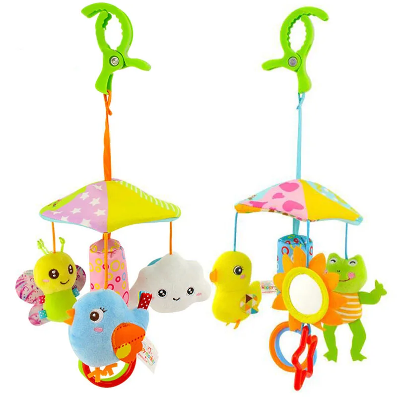 

Baby Stroller Crib Pram Bed Hanging Toy Accessories Musical Rotating Plush Cartoon Cute Appease Soothing Hand-eye Coordination