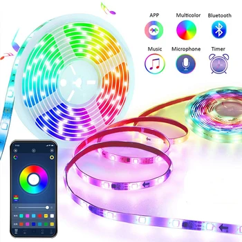 

5V RGB LED Strip Light USB RGB 5050 Colorful Music Lamp Tape Bluetooth App Control Party Ambilight TV Screen Backlight Ribbon