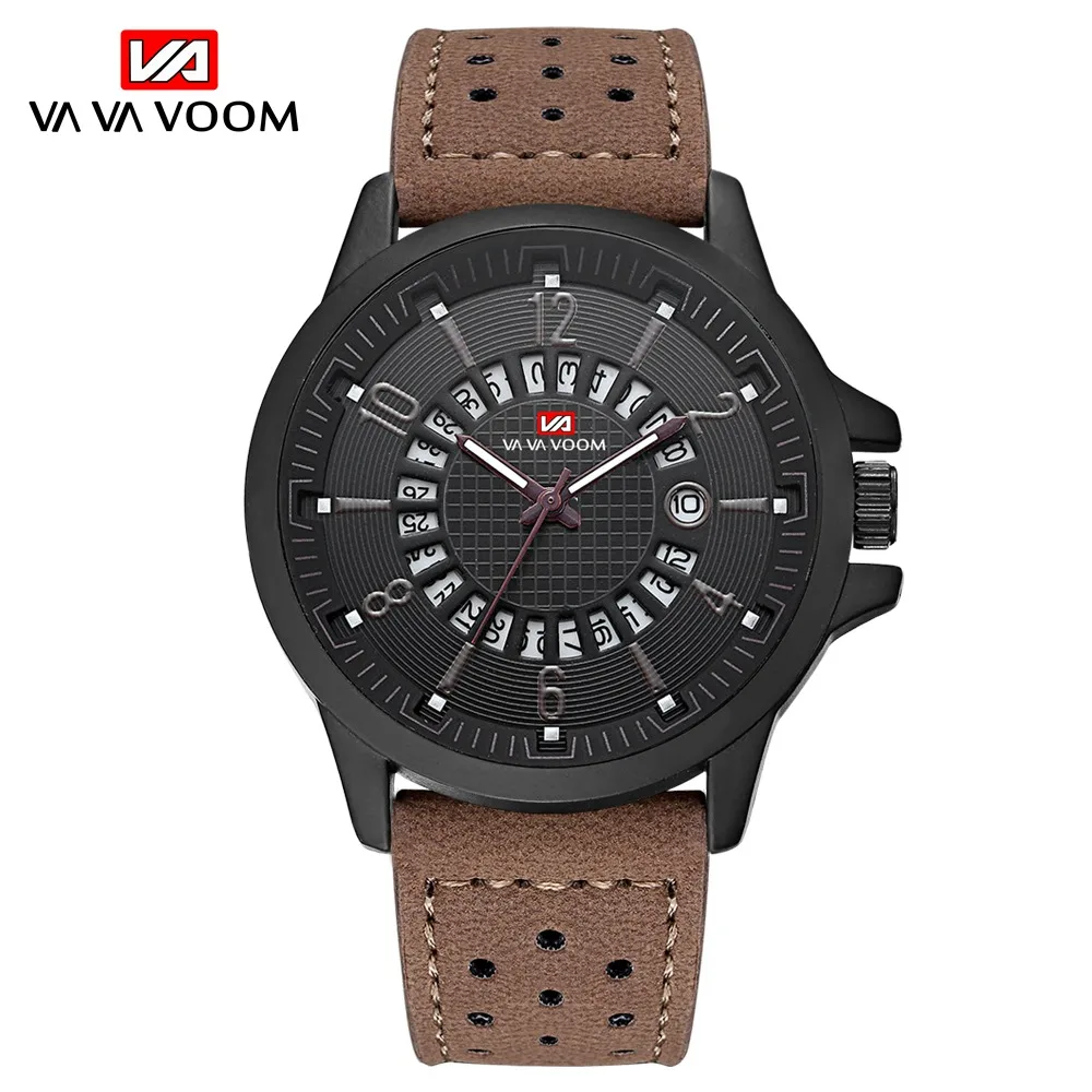

Casual Sport Watches for Men Blue Top Brand Luxury Military Leather Wrist Watch Man Clock Fashion Chronograph Wristwatch