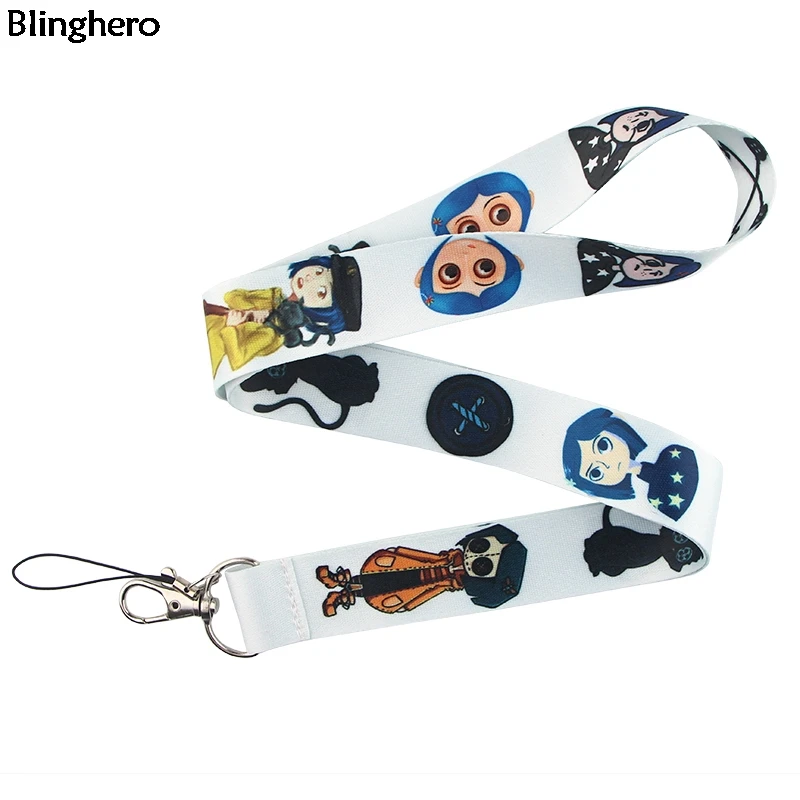 Blinghero Coraline& the Secret Door Lanyard для ключей, Классный Шнурок со свистком, ремешок для телефона, держатель для ID значка, подарки, BH0452