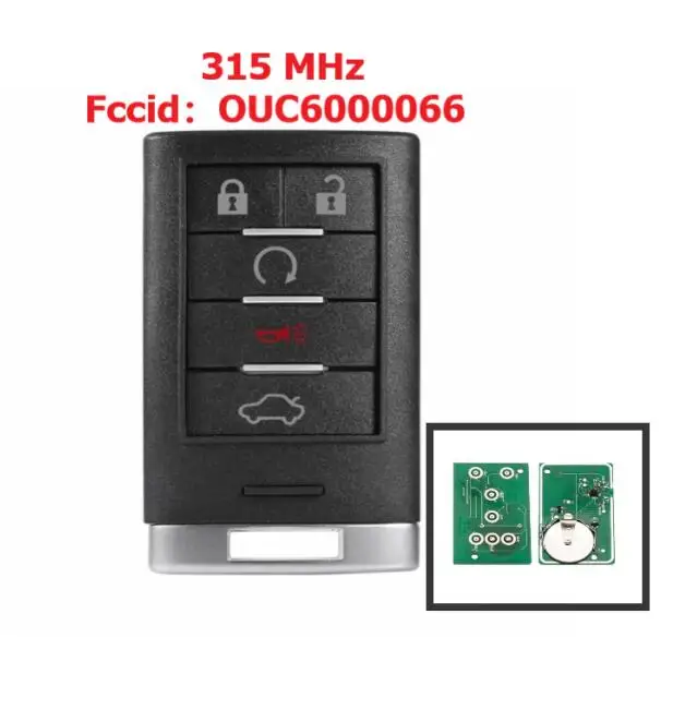 5 кнопочный дистанционный ключ 315 МГц для Cadillac Escalade ATS SRX STS CTS DTS 2006 2007 2008 2009 2010 2011 2012