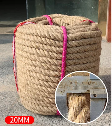 20mm 5-50M corda di iuta corda di spago corda di canapa naturale  decorazione fai da te - AliExpress
