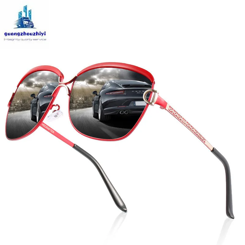 Очки для вождения, женские очки для вождения, поляризованные солнцезащитные очки, смола, большая оправа, винтажные очки для рыбалки, анти-УФ очки для автомобиля