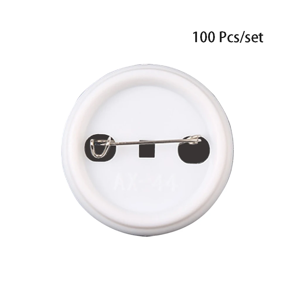 

100Pcs Needwork Material Eco Friendly Button Parts Gift DIY Clothes Sewing Craft Tinplate Badge Handmade Art Accessories Pin