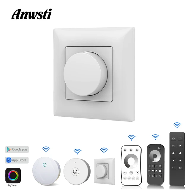 LED Switch  Wireless RF Remote Wall Mount LED Switch Dimmer