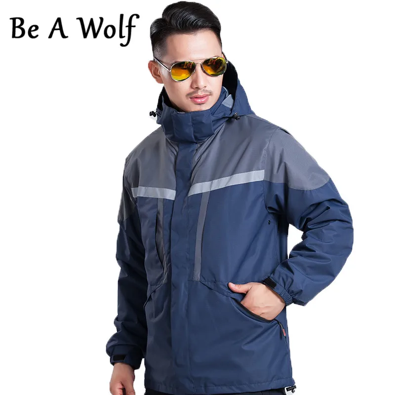 

Be A Wolf Winter Hiking Jacket Men Outdoor Camping Skiing Hunting Clothes Fishing Heated Waterproof Windbreaker Jackets H4