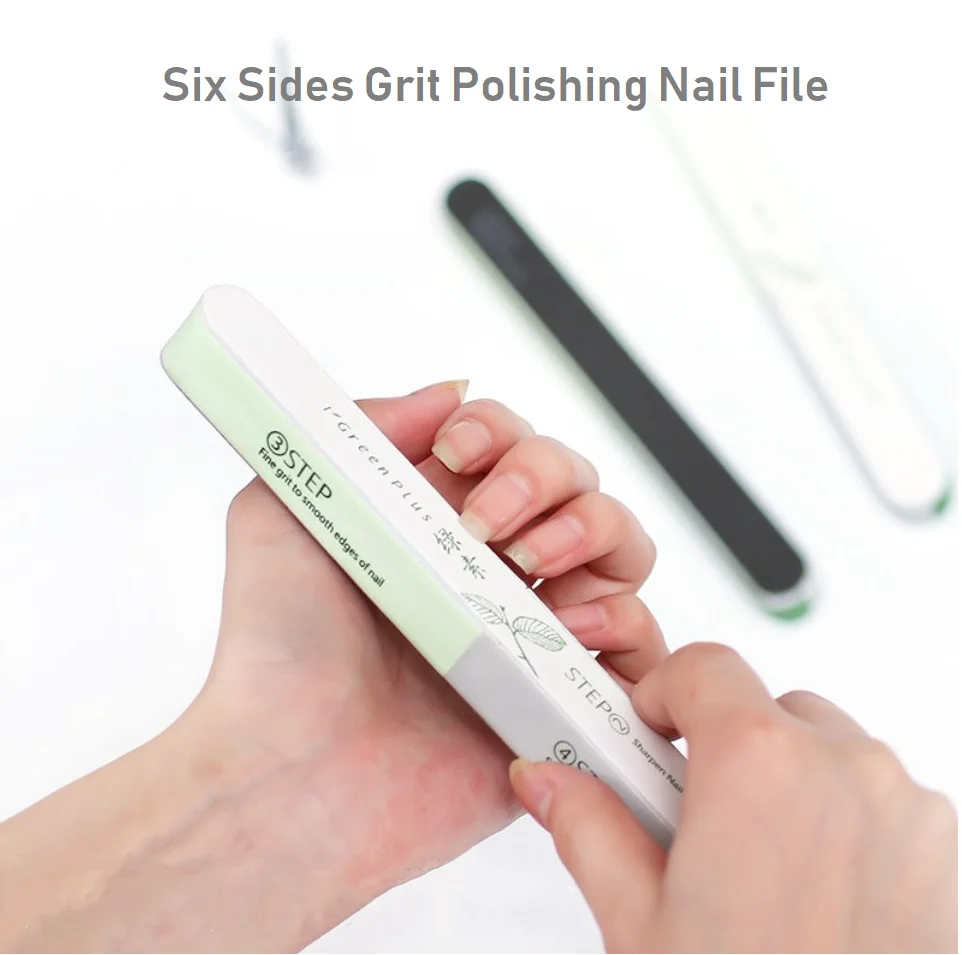 New Multiple Use Professional Creative Polish Sanding Six-Sided Polish File Nails Tool For Nail Manicure