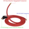 WP9 TIG Welding Torch Gas-Electric Integrated Rubber Hose Cable Wires 5/8 UNF Quick Connector 4M 35-50 Euro Connector 13Ft ► Photo 3/6