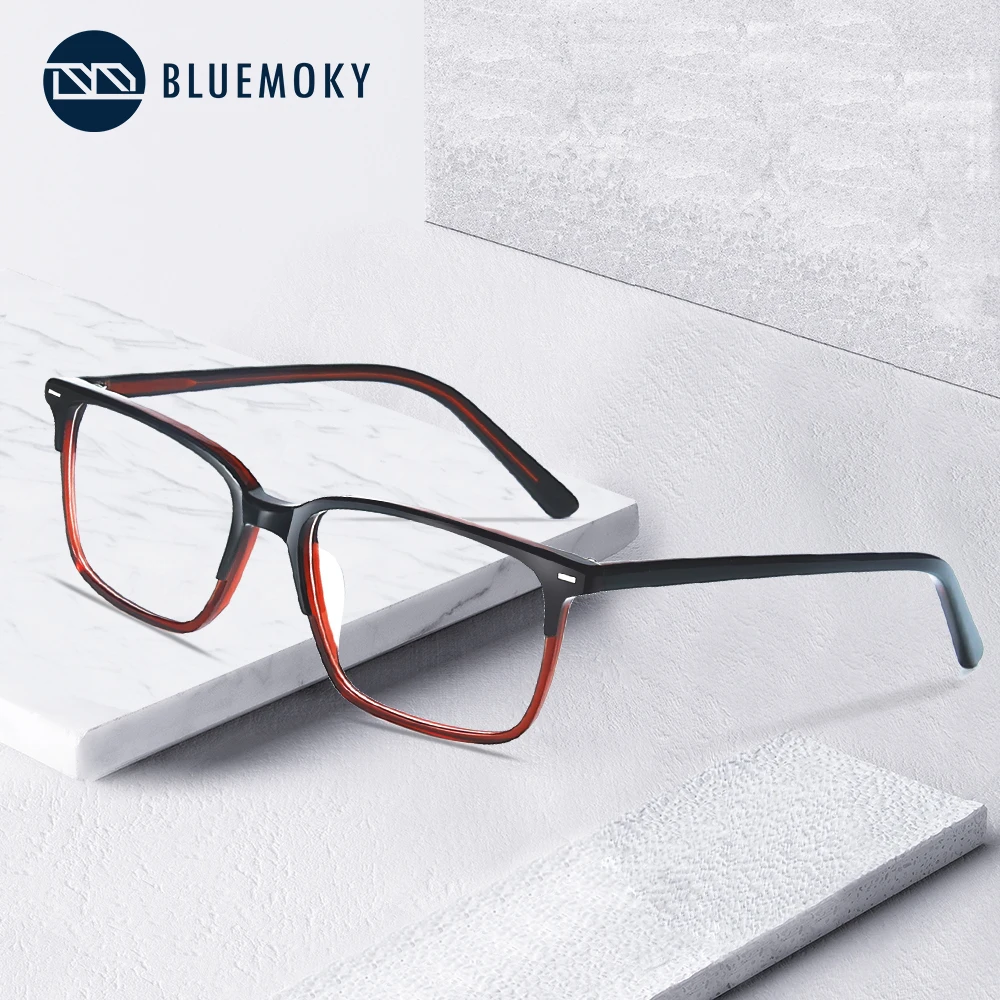

BLUEMOKY Glasses Frames Square Myopia Hyperopia Prescription Eyeglasses Acetate Frames Spectacles Korea 2019 Eyewear BT2012