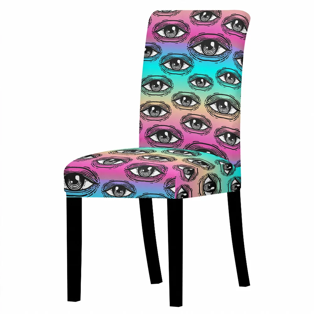 Universal Chair Covers Printed Elastic Stretch Universal Chair Cover Slipcovers For Dining Room Wedding Banquet Hotel