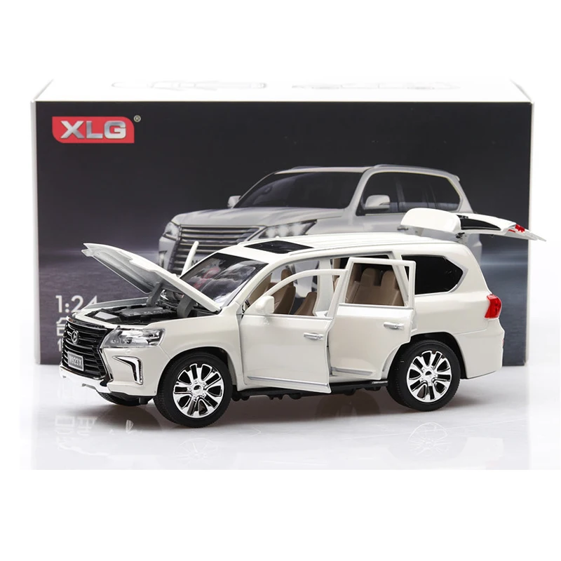 white 1:24 lexus LX570 модель автомобиля литая Игрушечная модель автомобиля детская игрушка коллекционные игрушки - Цвет: white