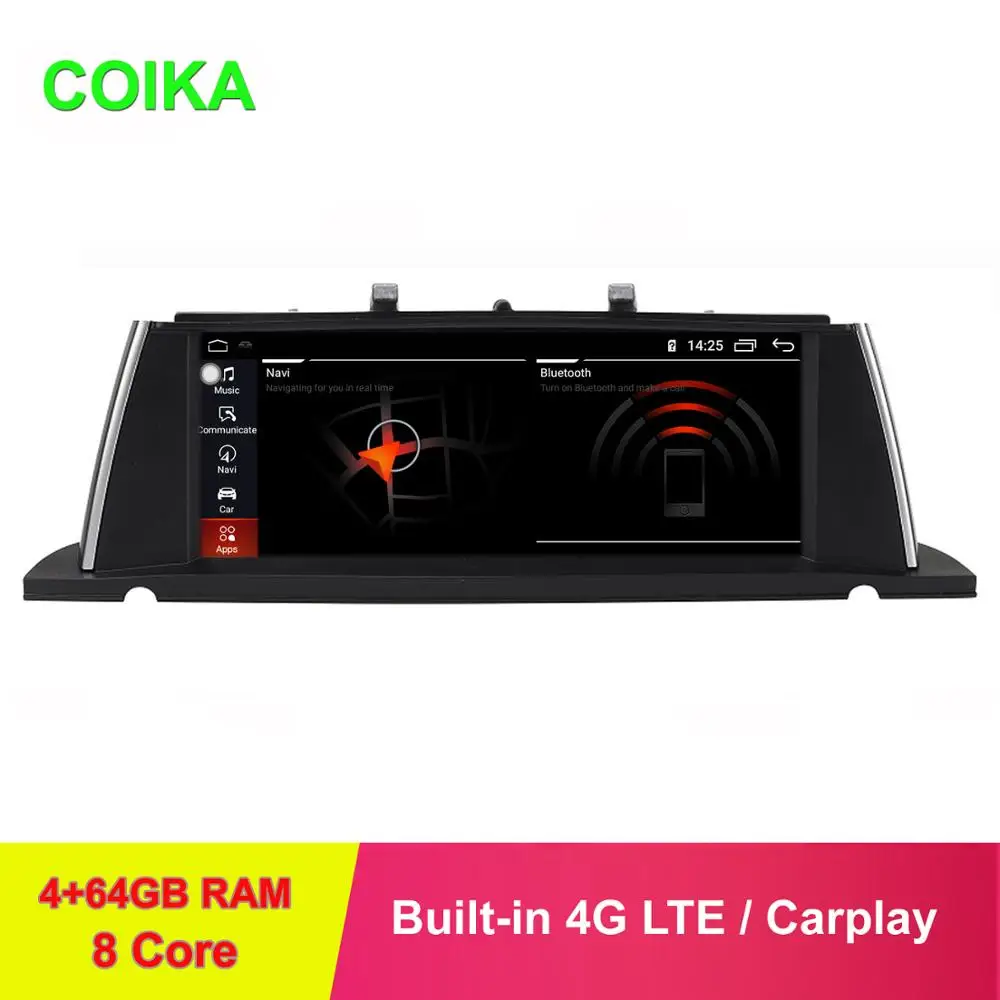 COIKA 10,2" 8 ядерный процессор Intel Android 9,0 Автомагнитола стерео для BMW F07 GT 2011- wifi Google SWC Carplay ips экран 4+ 64 Гб ram