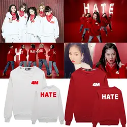 4 минутный альбом Act7 Hate MV сопутствующие товары золото Hyuna Южная Ji-Hyun Jeon Ji Yoon стиль знаменитостей для мужчин и женщин толстовка