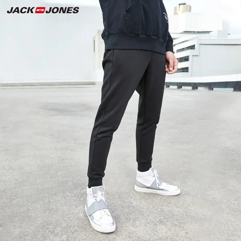 Мужские флисовые штаны JackJones Стрейчевые джоггеры облегающие спортивные мужские