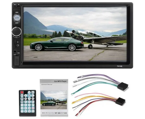 2 din Автомобильный Радио Bluetooth мультимедийный плеер HD " Авторадио 2din сенсорный экран Авто аудио стерео MP5 USB TF FM камера 7018B