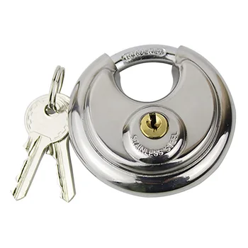 

Security Key Lock Portable Bicycle Protective Home Mini Round Luggage Door Anti Theft Multifunctional Warehouse Stainless Steel