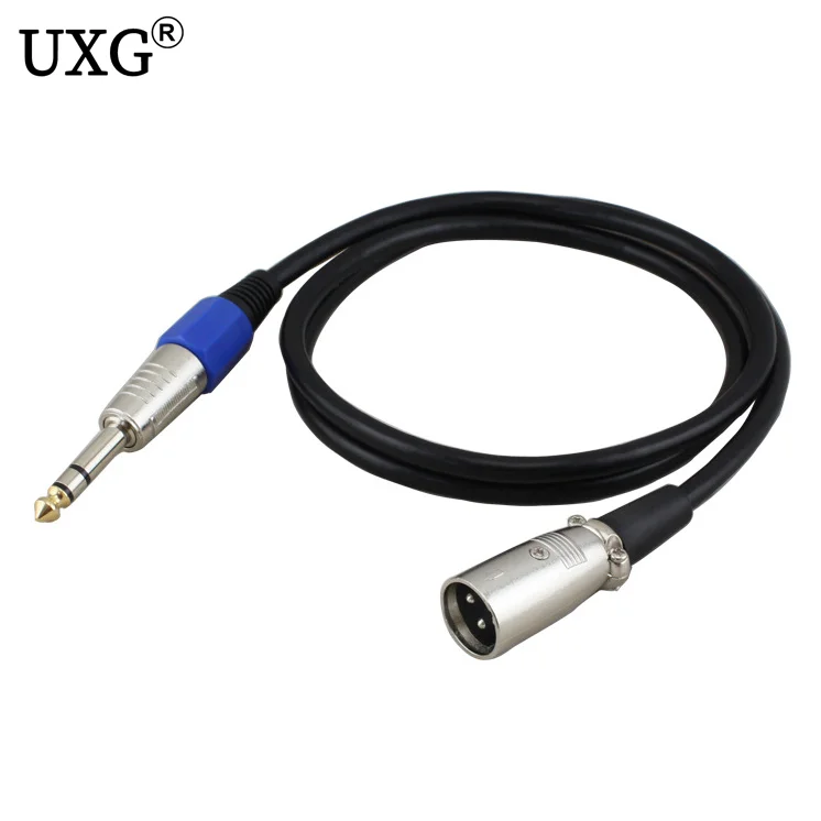 2m 6.35mm Stereo Jack Plug to XLR Male Plug Audio Lead 