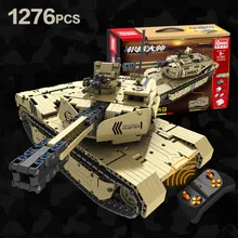 Военная серия RC M1A2 Танк 50 м расстояние повернуть Запуск строительный блок кирпичные игрушки совместимы с LeSET Technic