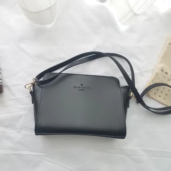 

New Style Simple WOMEN'S Bag Retro Square Sling Bag Pu Messenger Bag Shoulder Bag