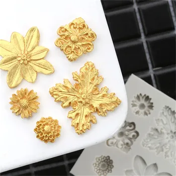 

New Creative Flower Shape Silicone Cake Molds Chocolate Fondant Candy Cake Tools DIY Decoration Tools Five Fllowers