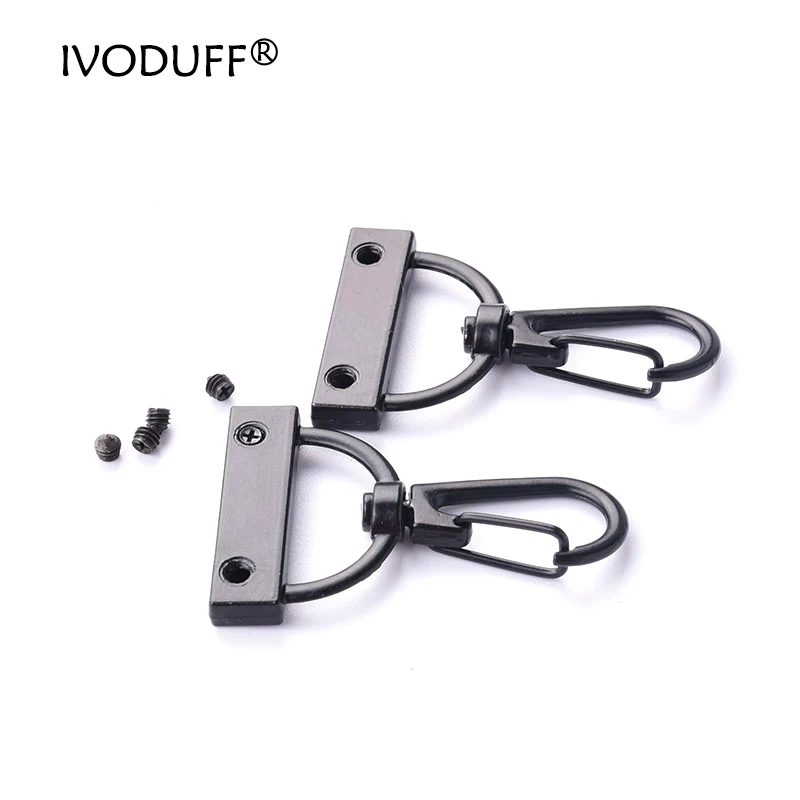 

10pcs Metal Cord Crimps End Tip Caps Connectors Snap Hook Trigger Clasps Clips for Leather Craft Bag Strap Belt