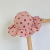 Cute Summer Baby Girl Bucket Hat Print Outdoor Bowknot Kids Girl Sun Hat Children Intant Toddler Panama Beach Cap ► Photo 3/6