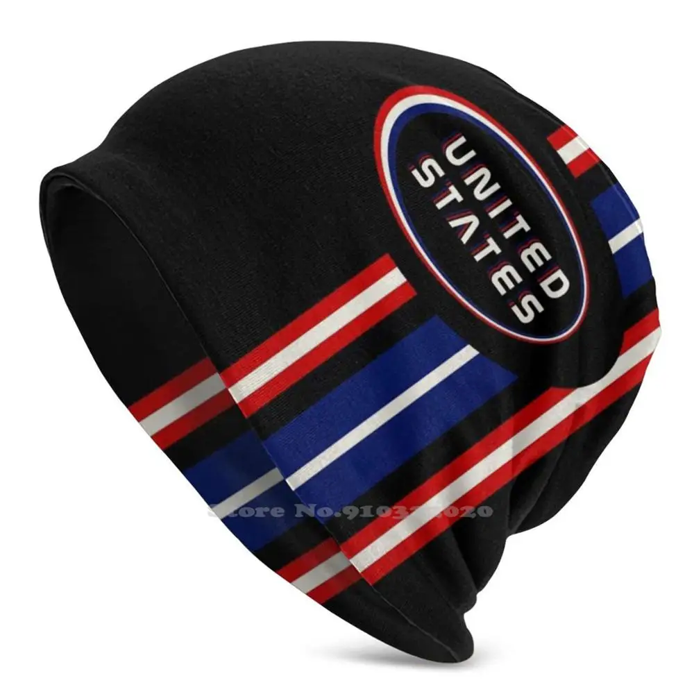 

United States Racing Stripes No. 2 Winter Warm Knitted Cap Beanie Men Retro Vintage Old School Car Racing Muscle Sport Auto Usa