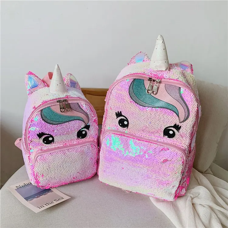 Small candy Милый мультяшный рюкзак для девочек, детские школьные сумки с блестками, рюкзак с единорогом, Большой Рюкзак Kawaii, школьные сумки для детей, рюкзак Mochila Mujer - Цвет: Small candy