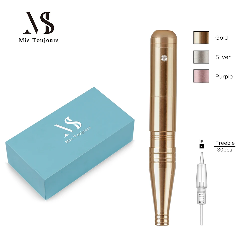 

Wireless Microblading Machine Cordless Tattoo Machine Pen For Permanent Makeup Eyebrows Dermografo Pen 30pcs Freebie 1R Needles