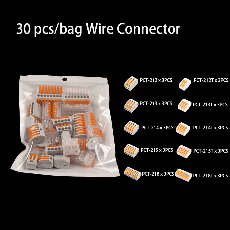 10 Вт, 30 Вт, 50 шт./пакет 222 PCT-212-218 Мини Быстрый провод разъема Универсальный Компактный соединитель проводки пуш-ап-в клеммной колодки, для детей от 2 до 8 лет P Укрась свою