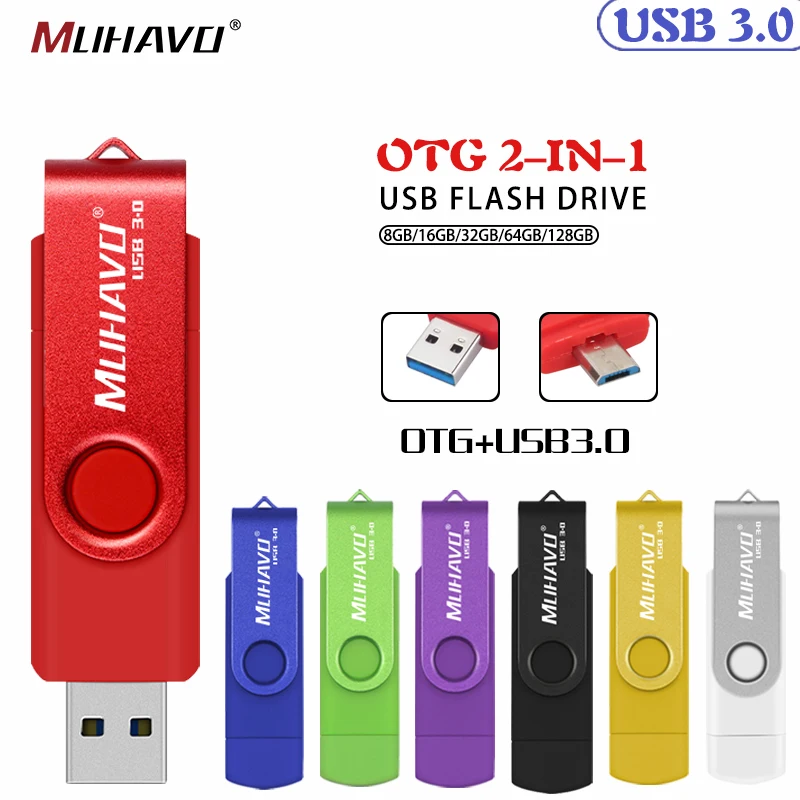 

High Speed Pen drive cle usb 3.0 OTG 128GB usb flash drive 64GB flash drive 32GB usb stick 3.0 16GB 8GB pendrive Memory Stick