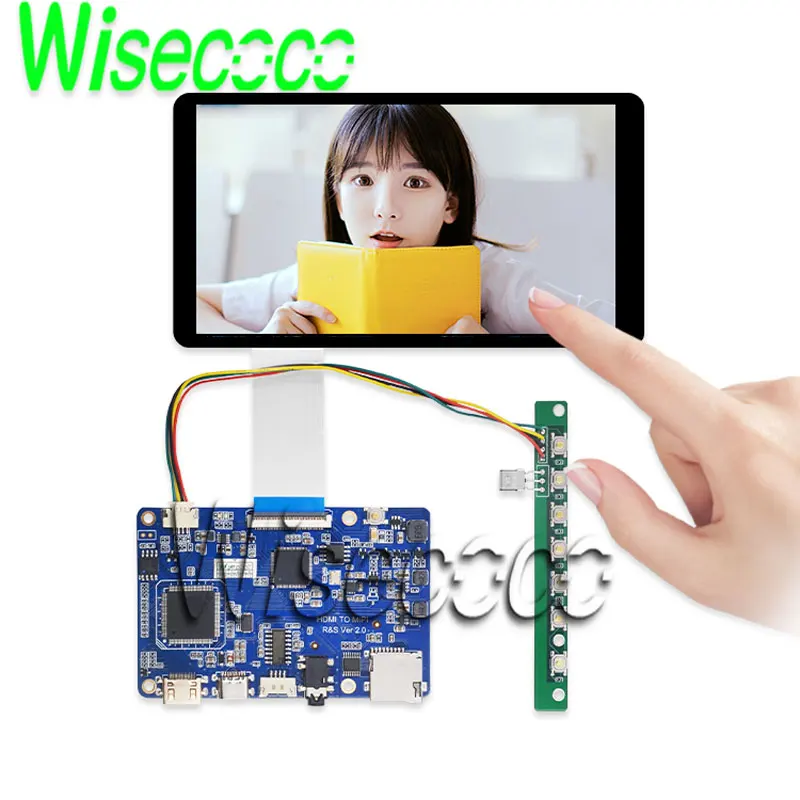 Wisecoco 5,5 ips ЖК-дисплей fhd 1920x1080+ панель сенсорного экрана hdmi для mipi плата драйвера поддержка win 7 8 10 raspberry pi diy