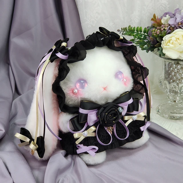 Sweet cool Lolita aslant pack lovely rabbit bag dark gothic Lolita lovely  rabbit bag - AliExpress