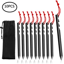 10 Pcs Ultralight Heavy Duty Aluminum Alloy Tent Stakes Pegs Nails Camping Pegs