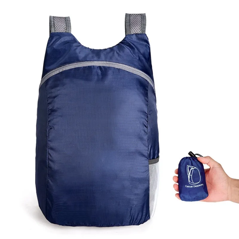 20л легкий упаковочный рюкзак складной Сверхлегкий Открытый складной удобный дорожный рюкзак Nano рюкзак для мужчин и женщин - Цвет: Dark blue