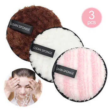 

Reusable Makeup Remover Pads Microfiber Reusable Face Towel Make-up Wipes Cloth Washable Cotton Pads Cleansing Puff