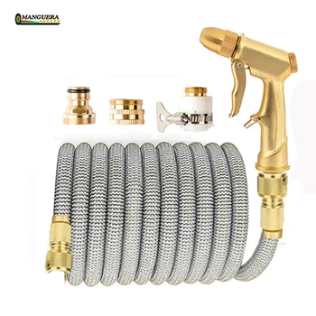 

High quality flexible magic telescopic hose Ouyuan Qatering high pressure hose car wash hose spray gun garden tools225ft