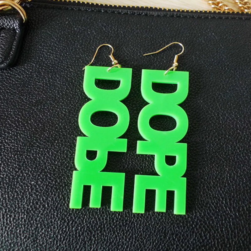 Fashion-3-colors-fluorescence-Letter-DOBE-DOPE-Drop-Earrings-for-women-Super-big-Party-Earrings-For (1)