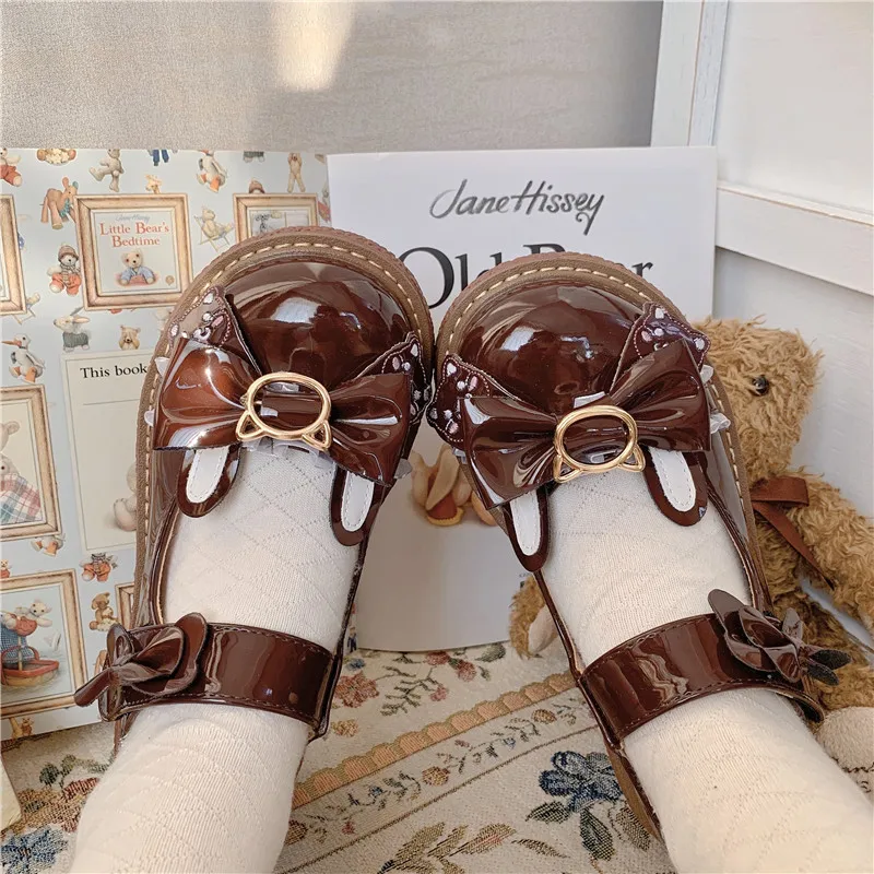 2021 New Spring Sweet Girls Female Kawaii Tea Party Japanese Cute Anime Cos Lolita Shoes Harujuku Jk Uniform Shoe Feminine Flats |