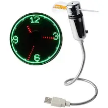 Usb маленький вентилятор Usb Красочный веер часы-вентилятор Usb флэш-вентилятор Usb вентилятор для монтажа Usb креативный вентилятор в форме часов