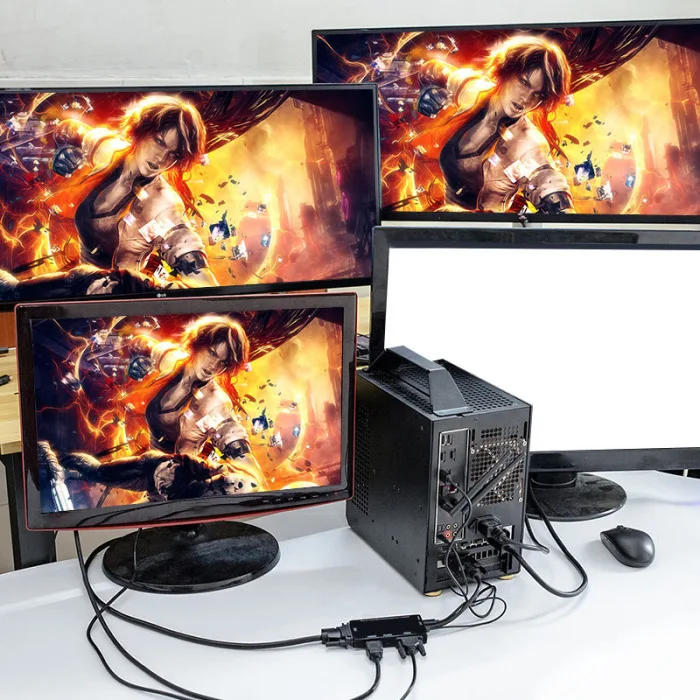 VGA, HDMI, VGA, HDMI, DVI адаптер 4-в-1 многофункциональный аудио конвертер USB для компьютера ПК проектор FKU66