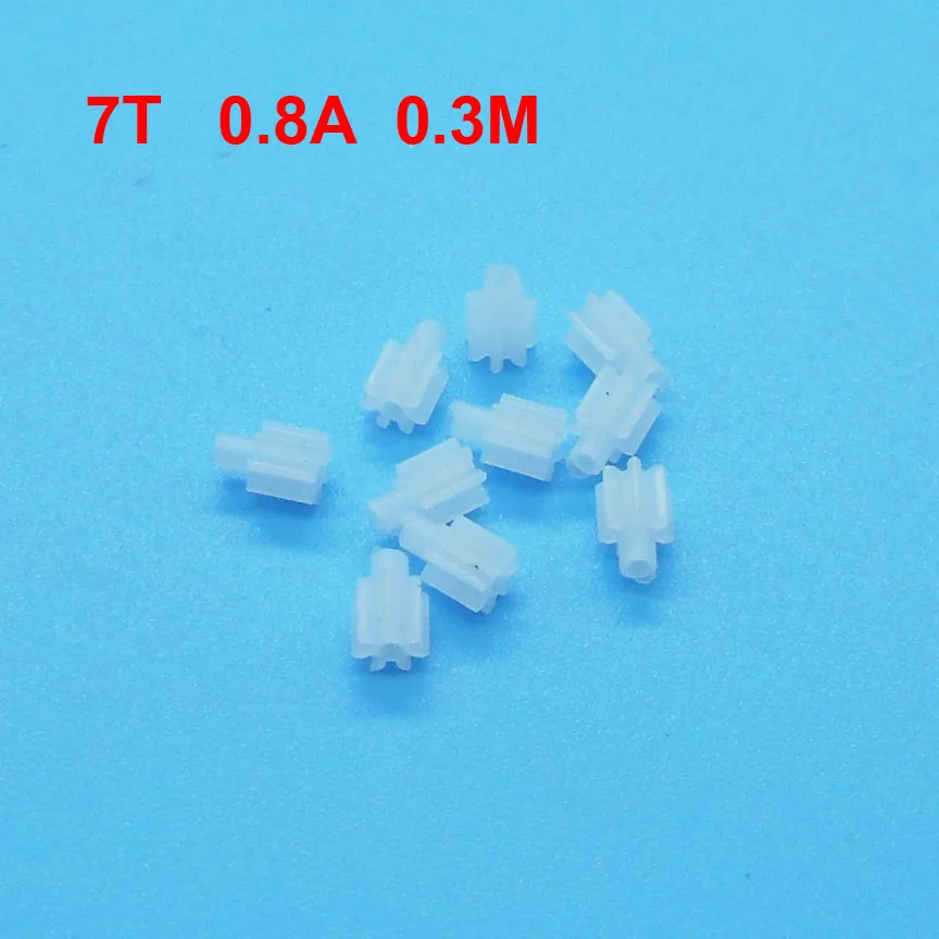 Motor Gear Transmission Gear 70.8A 0.3M Toy Helicopter Gear 7 Teeth 0.75mm Pinion Drive Small Plastic Steering Gear UAV Model Toy Accessories
