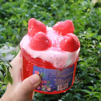 Arcilla De La masilla de cristal de fresa para niños, juguete para