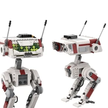 

MOC Scout Doll Robot Model Space Fallen Order BD-1 Intelligent Building Blocks Military Exploration Bricks Puzzle Child TOYS